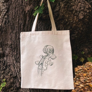 Personalizable double bass bass fabric bag, fabric bag bass, music bag, gift for double bass player, hipster tote bag double bass