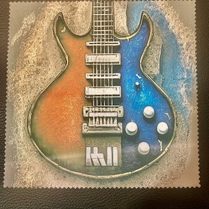Guitar cleaning cloth with name, gift for guitar teachers, electric guitar care, guitar cleaning, personalized guitar gift