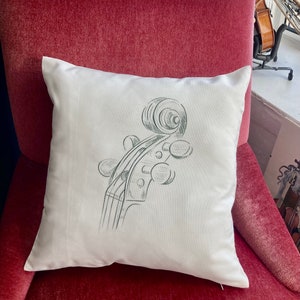 Geschenk Geigen Spieler,  Violine Geschenk Lehrer, Kissen Geige, Geigenspieler Couch Deko, Violin Musik Geschenk Haus Dekor Geige, Sofa