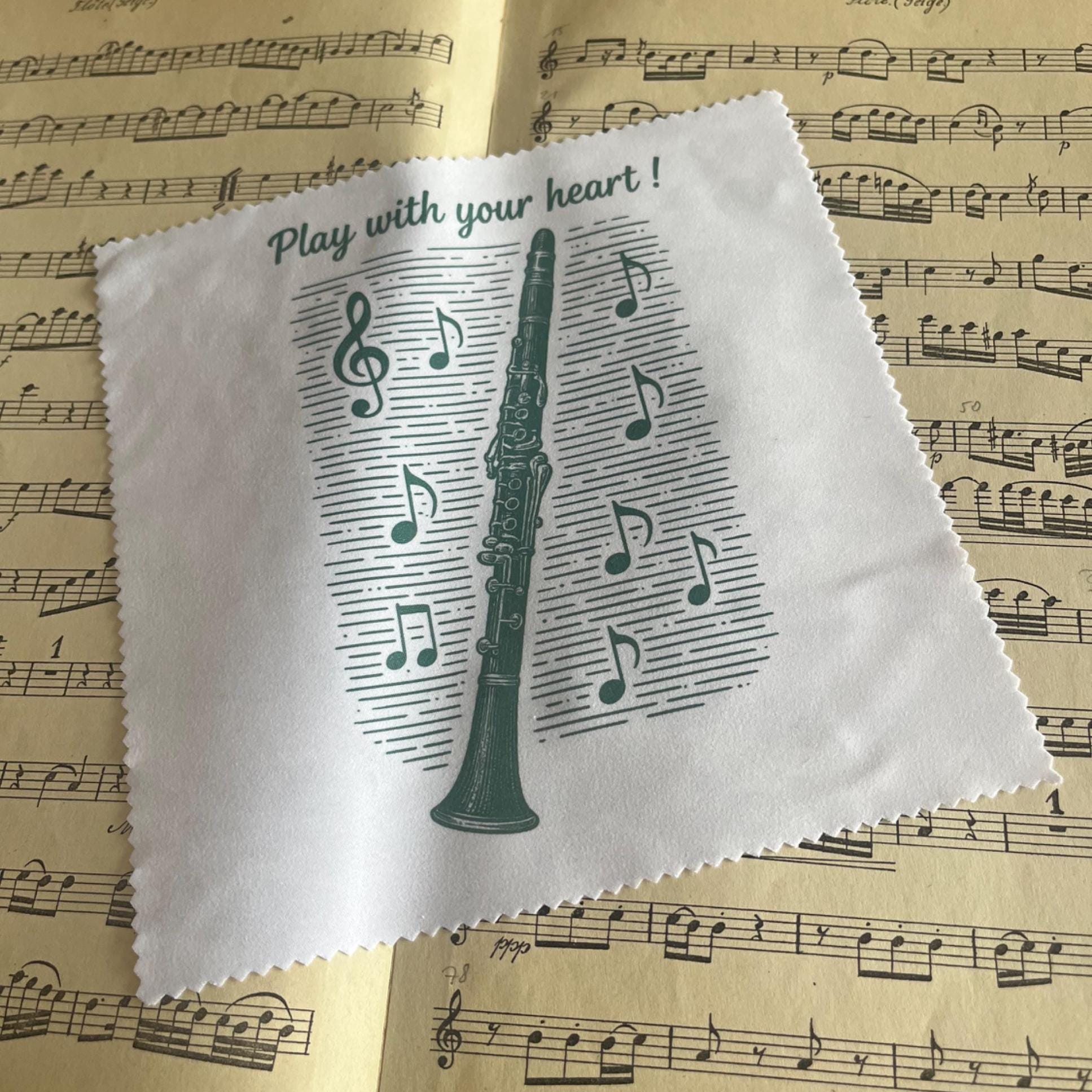 Trinkglas Mit Klarinetten-Motiv – 230 Ml, Spülmaschinengeeignet, Geschenk Für Musiker