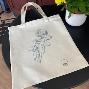Cello fabric bag, fabric bag cello, music bag, gift for cello player, hipster tote bag cellist