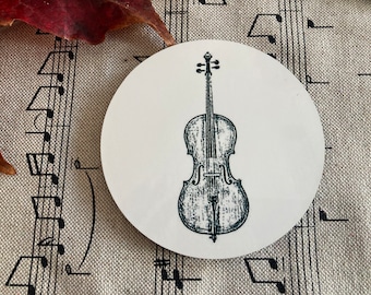 Dessous de verre en violoncelle pour tasses et verres, cadeau de décoration de table pour violoncellistes, violoncellistes