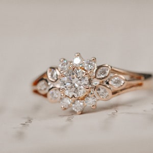 diamond ring, unique engagement ring, diamonds, vintage jewelry, antique rings, natural diamonds , solitaire, yellow gold