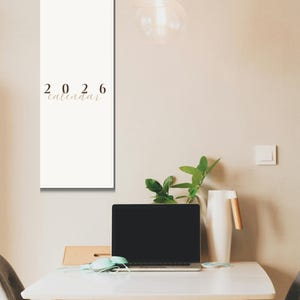 Minimalistisk väggkalender 2026 | Slimmad design, personlig startmånad