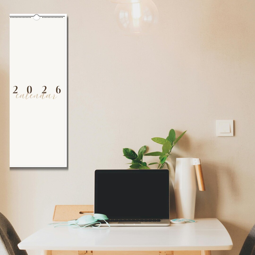 2026 Minimalist Wall Calendar | Slimline Design - Etsy