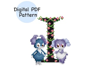 I for Indeedee Pokémon Alphabet Cross Stitch Pattern PDF
