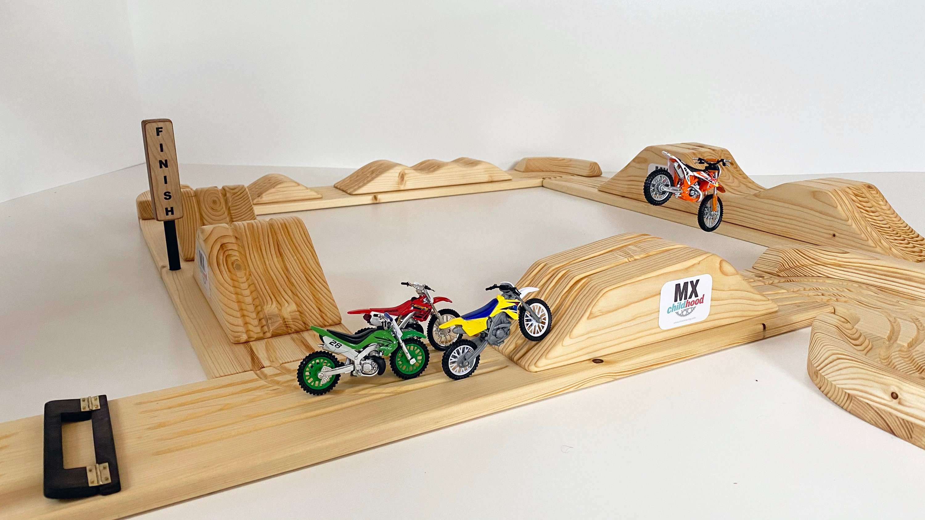 Large Dirt Bike Racing Track / Wooden Motocross Track / Motocross Kids