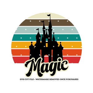 Retro Vintage Castle SVG PNG Sublimation Design - Cut File for Cricut Silhouette - Great for Shirts etc