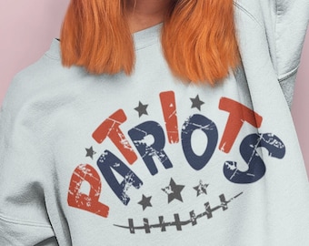 Patriots png, Patriots Navy and Red Retro Distressed Vintage Letters baseball Sublimation design png