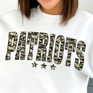 Patriots Camouflage PNG | Military Patriotic Sublimation Design for T-Shirts, Mugs, Stickers | Veteran Army USA Flag Digital Download