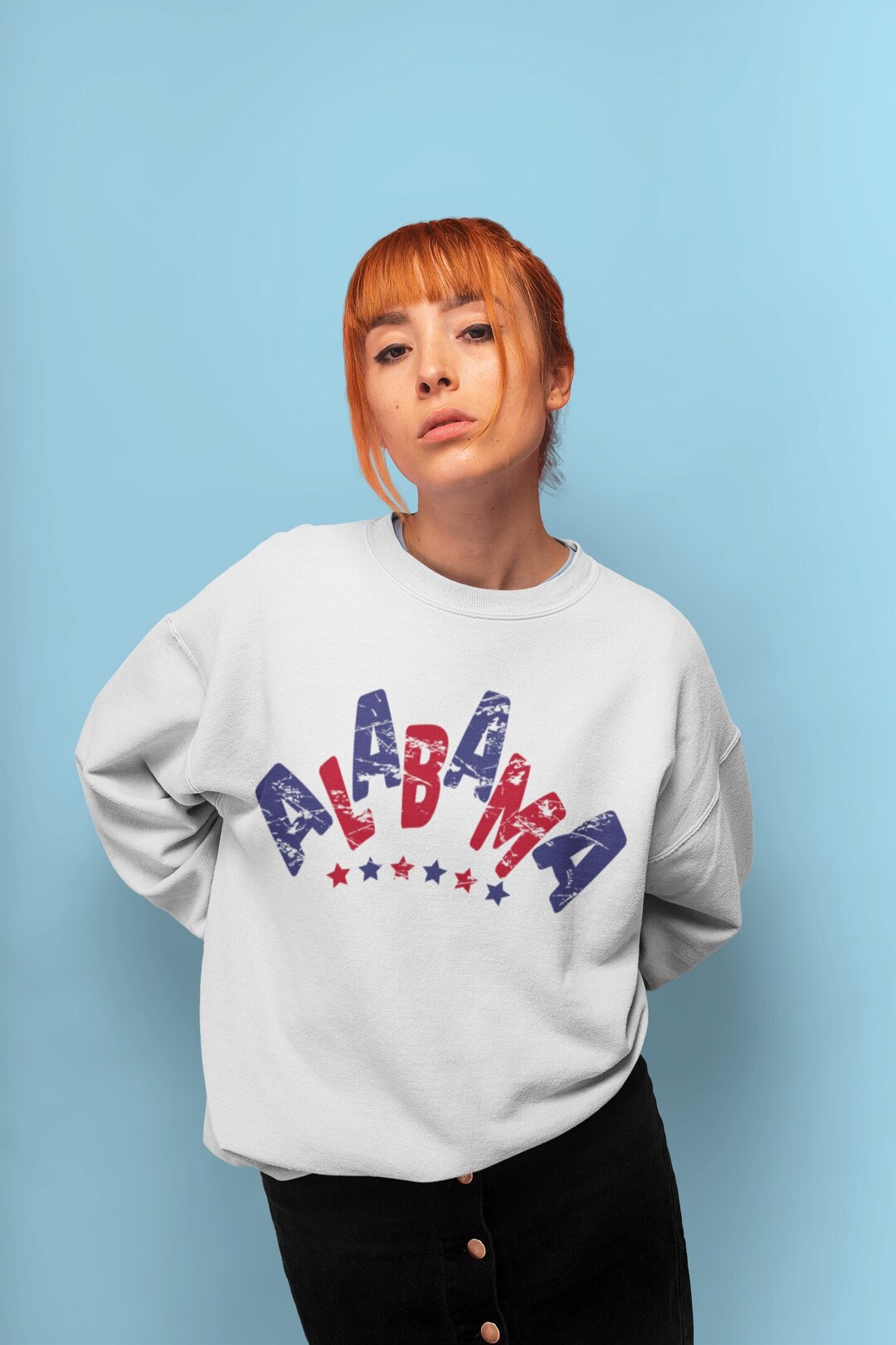 Alabama Png, State Alabama Red Blue Distressed Waves Design Png