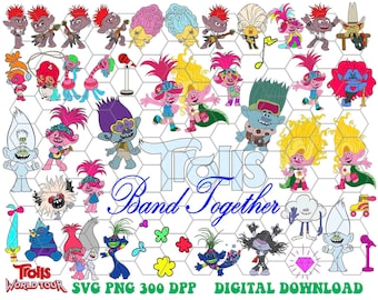 Trolls clipart svg png 300 dpi Quality design for print cut svg png digital download