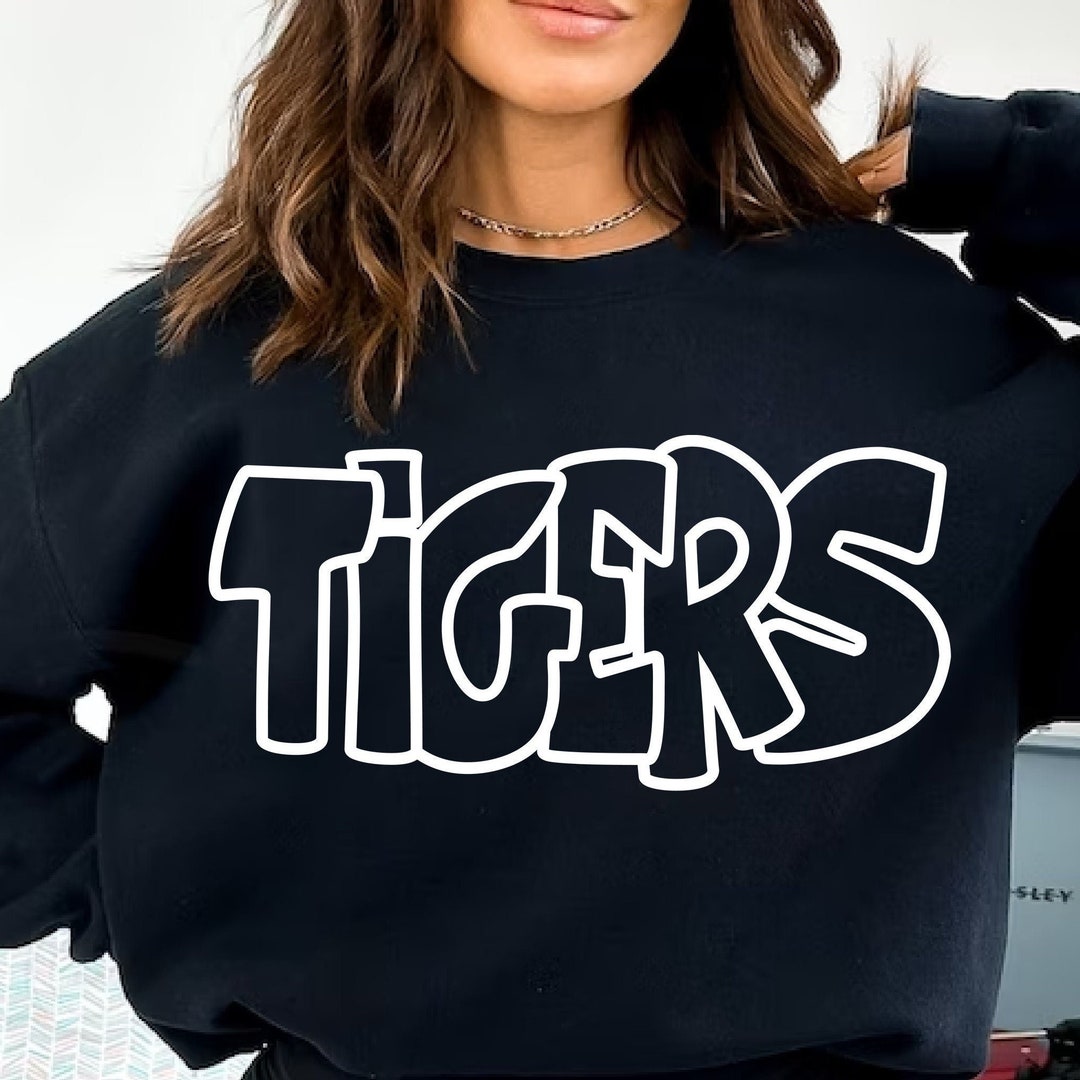 Tigers Svg Png Retro Tigers Black and White Designs Vintage Cutting ...