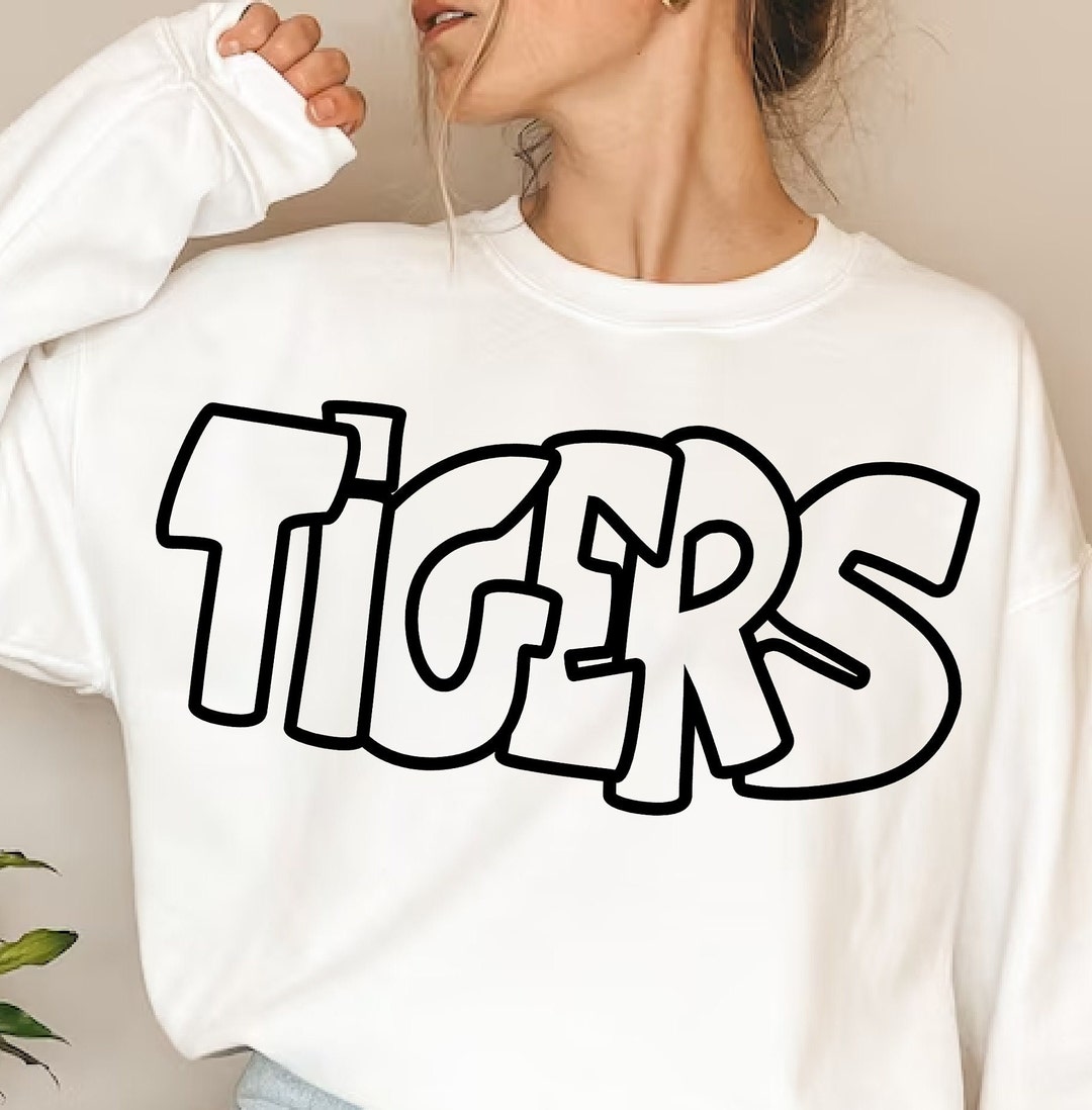 Tigers Svg Png Retro Tigers White and Black Designs Vintage Cutting ...