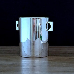 Champagne Cooler by Deschamps Fréres Paris, Rare Modernist Design, Finished with Silverplate Circa 1940s
