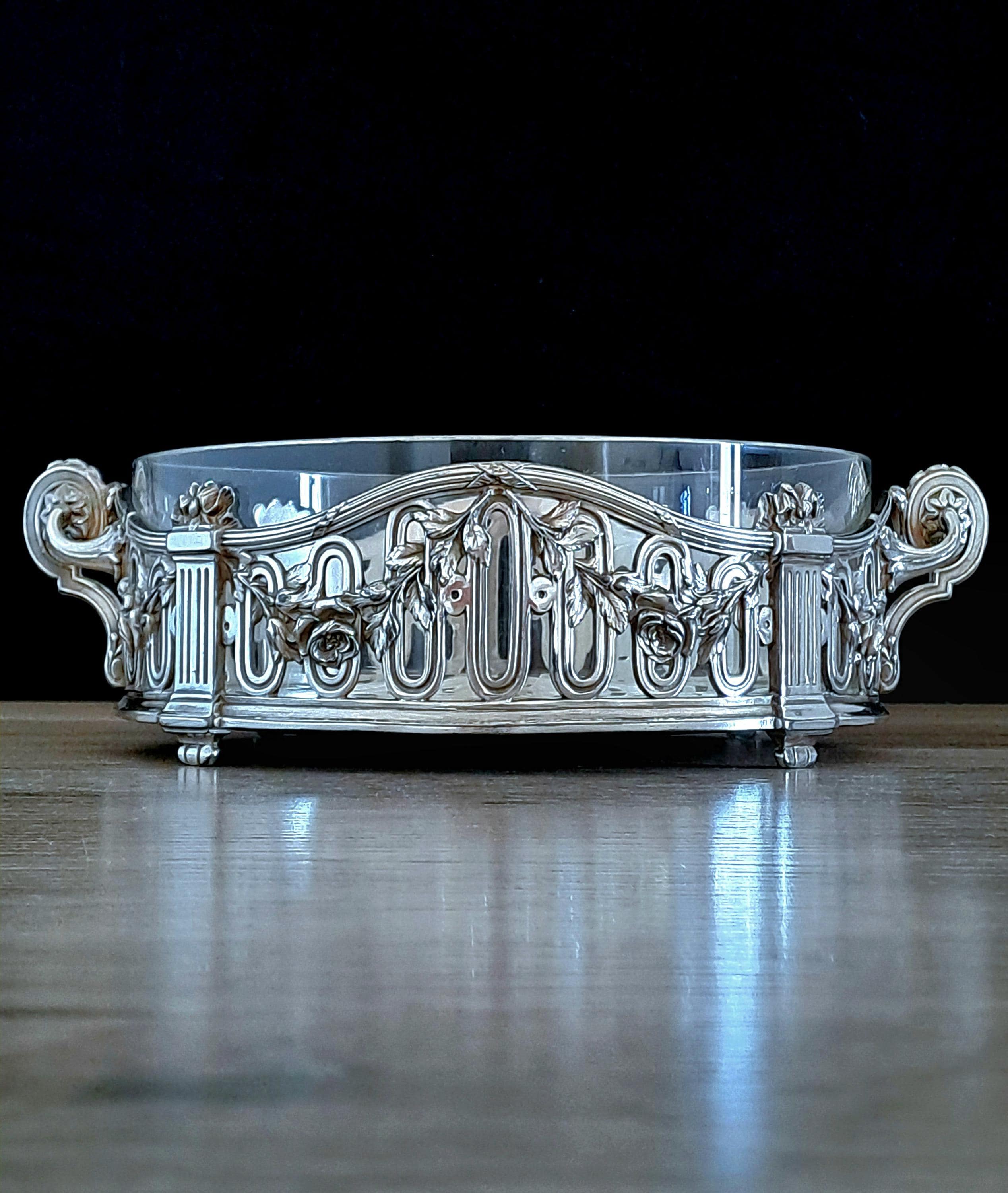 Christofle Paris Art Nouveau Silverplate Jardinière, Gallia