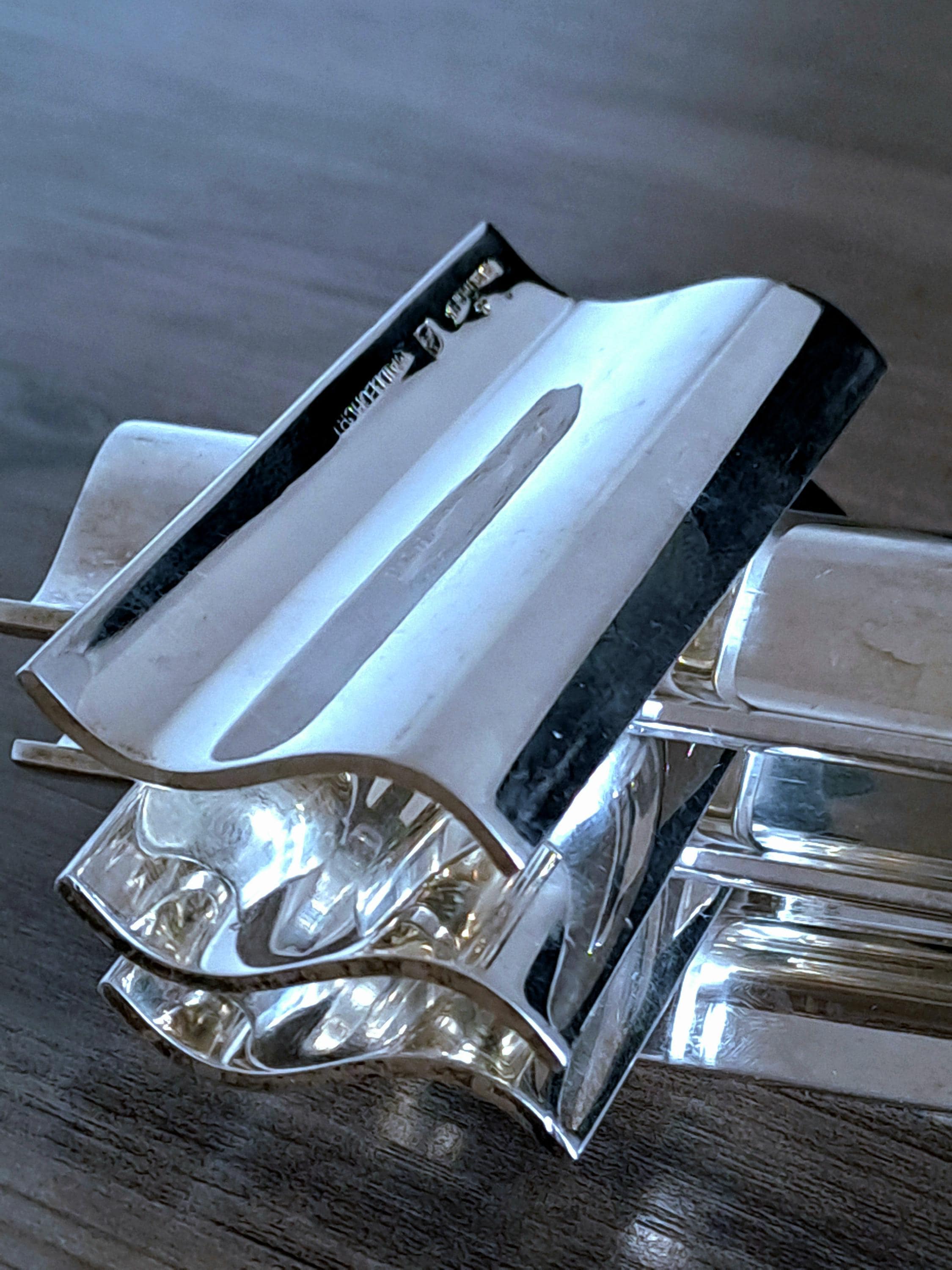 Set of 6 Ravinet D'enfert Silver-plated Modernist Knife Rests