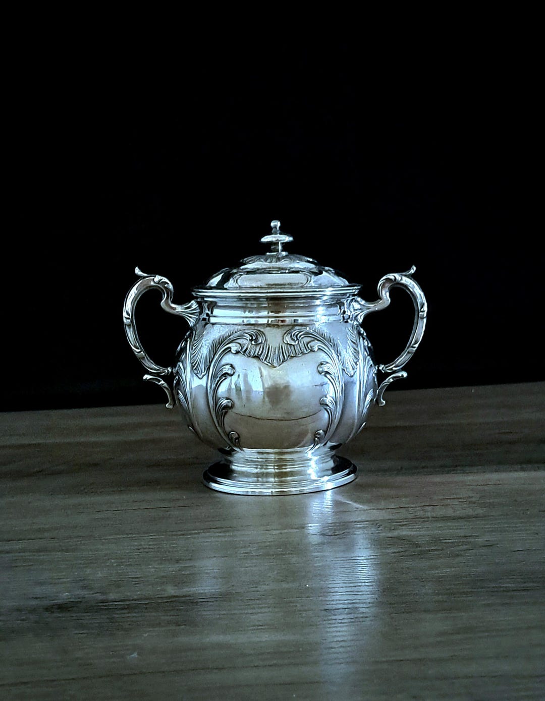 SUCRIER CHRISTOFLE MODÈLE CHALERSTON métal argenté café thé 12 cm table