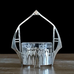 WMF Petit Presentation Dish/Planter, Stunning Silverplate and Crystal Jugendstil/Art-Nouveau Pre-1910.
