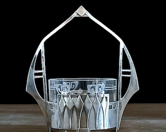 WMF Silverplate Crystal Presentation Dish: Jugendstil Art Nouveau, Pre-1910