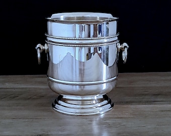 Seau à Glaçons Christofle Modèle Coquille - Métal Argenté - Occasion Très Bon état