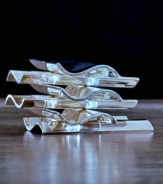 Set of 6 Ravinet D'enfert Silver-plated Modernist Knife Rests