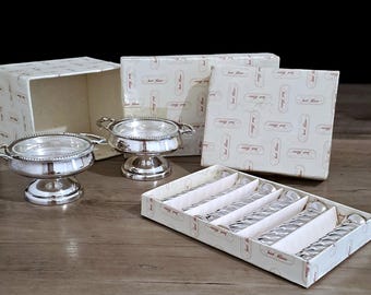 Légumier En Métal Argenté Avec Plat - Orfèvre Sté NPA - Pièce De Table Vintage