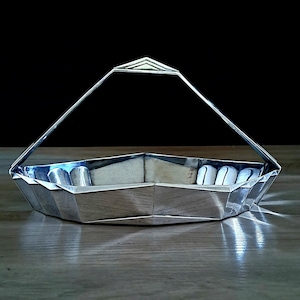 Vintage Handled Dish / Corbeille by Christofle Paris / Orfèvrerie Gallia, Early 1930s Art Deco finished with Silver Plating.