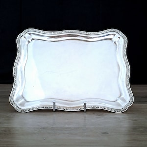 Roux Marquiand Petit Plateau / Tray, 20th Century Vintage Finished with Silveplate.