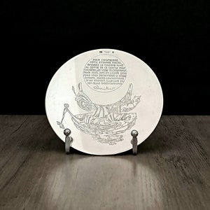 Christofle Paris Bottle/Plate Coaster Vintage Commemorative Elias Baeck Edition Christmas 1979 Finished with Silverplate.