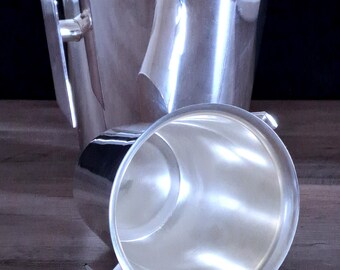 Seau à Glace Saint-Médard 2 Anses – Métal Argenté, Hauteur 23,5 Cm, De Table, Bel état