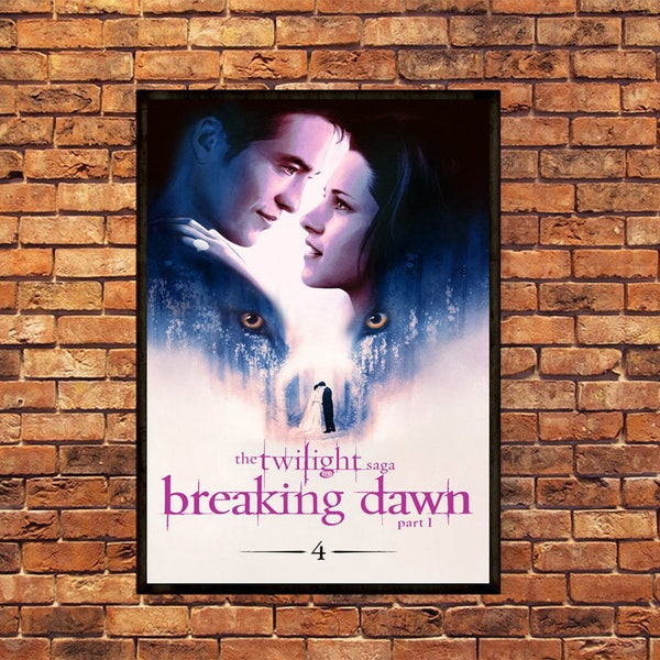 The Twilight Saga 4 Breaking Dawn - Part 1 Artwork Vampire Romance Mov ie Po ster sws
