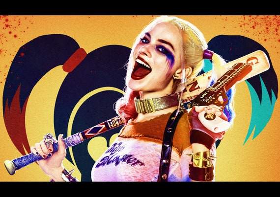 Suicide Squad Film Posters - Harley Quinn - Option 1 - A3 & A4