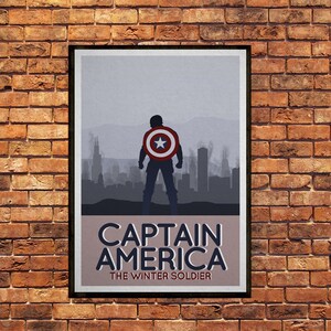 Captain America Winter Soldier Movie Poster Black Widow Hydra - Etsy