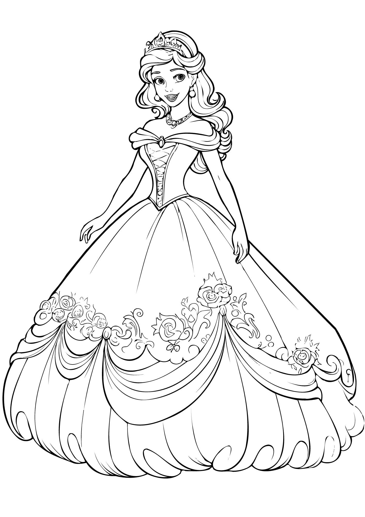 Printable Princess Coloring Book - Etsy