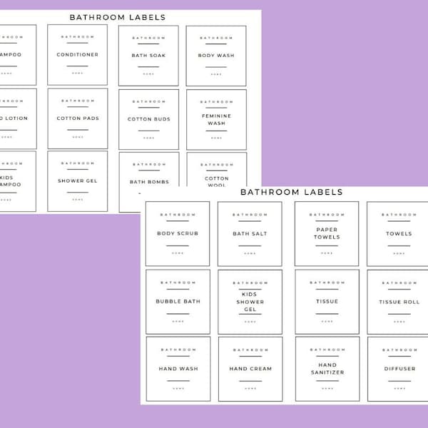 Bathroom Labels Printable A4 Size Ready To Print Etsy vrogue.co