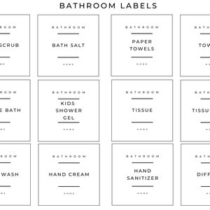 Bathroom Labels Printable A4 Size Ready to Print - Etsy