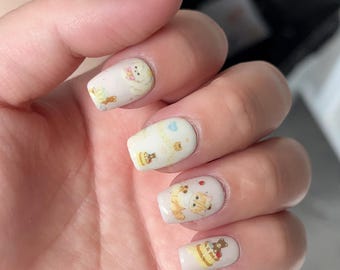 Kawaii Pet Press On Nails, Fake Nails, Luxury Hand-Made, Reusable, Almond/Coffin/Square/Stiletto Nails
