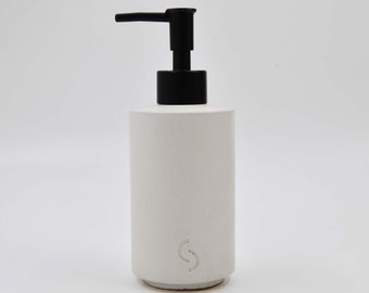 Handmade Concrete Soap Dispenser: Minimalist Bathroom Decor