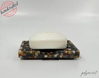 Quartz Sponge Holder, Yellow Stone Resin Soap Dish, Self Draining Soap Holder, New Office Gift, Bathroom Bar Soap Holder, Modern Soap Tray