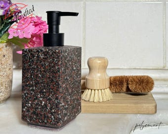 Granite Stone Resin Soap Dispenser: Colorfull Granite Modern Bathroom Decor