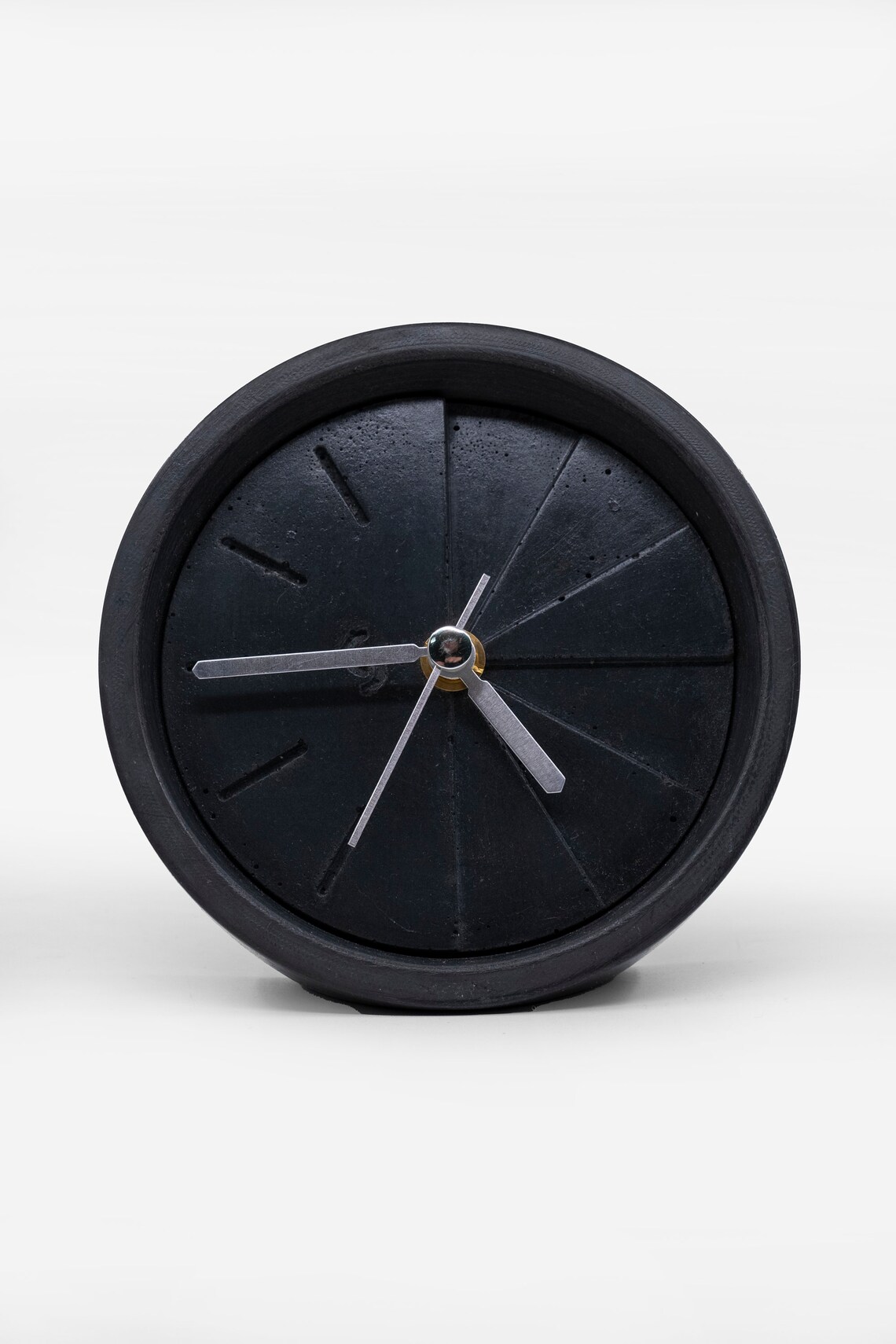 Concrete Tabletop Clock, Silent Mechanism, Handmade Personalized Desk