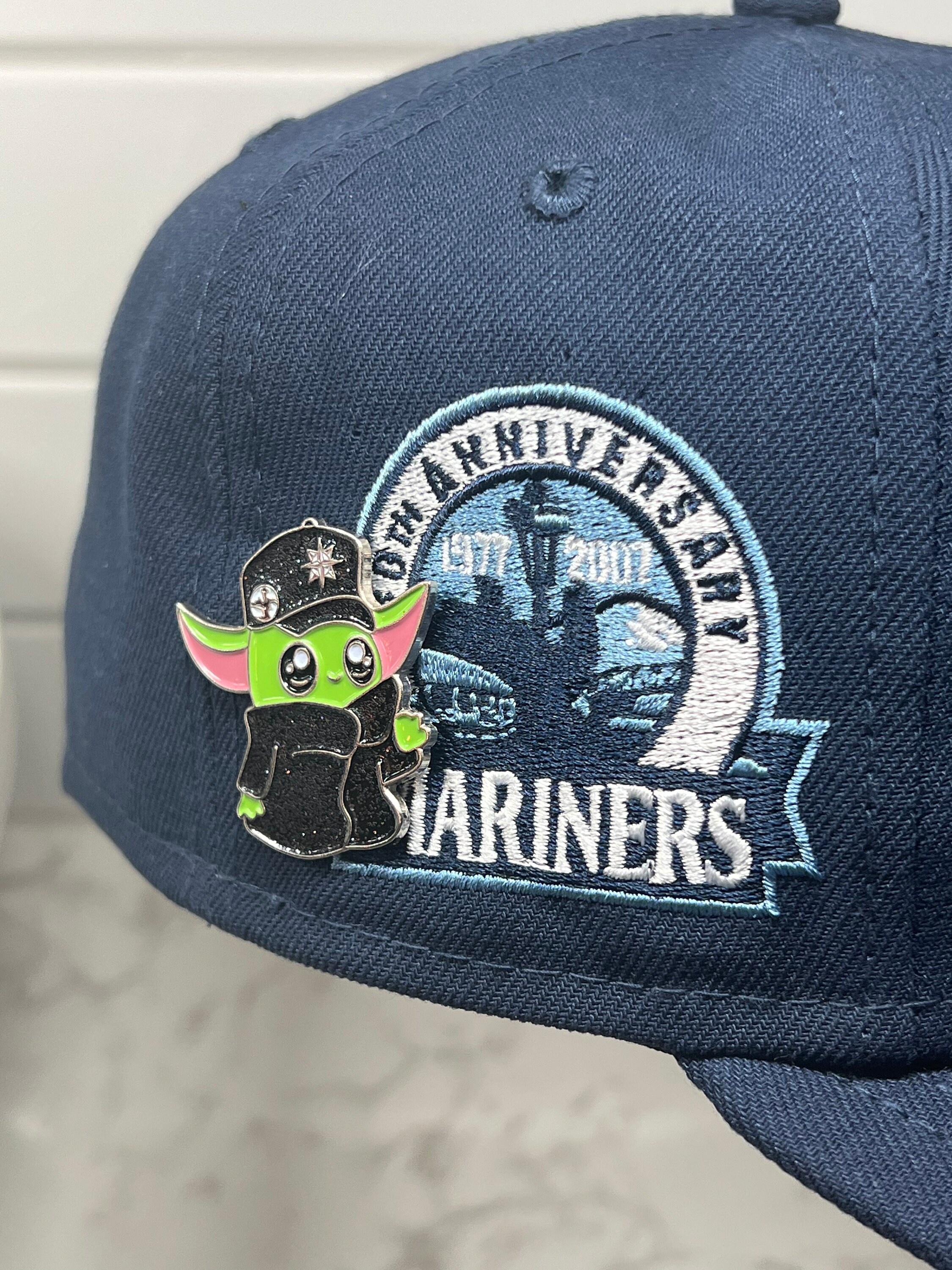 Fitted Hat Pin Seattle Baby Yoda Pin Limited Mariners 1/50 Numbered Etsy