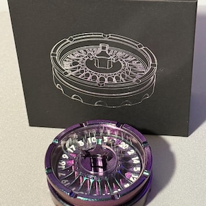 Roulette Casino Game Fidget Spinner Toy Purple Green with Box