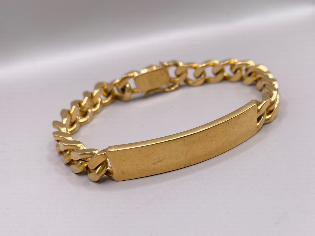 Bracelet ZRC Vintage En Plaqué Or - Style Années 70 Pour Homme