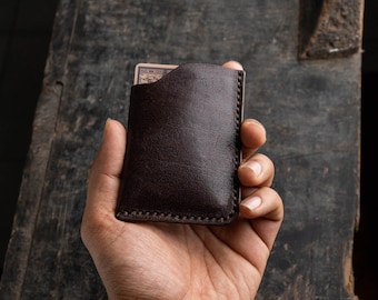 Minimalist Leather Wallet Card Holder, Coins, key, Slim Minimal Small Leather Wallet, Gift, Men Women