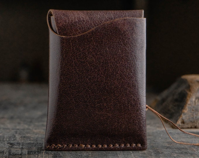 Minimalist Leather Wallet Card Holder, Coins, key, Slim Minimal Small Leather Wallet, Gift, Men Women