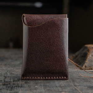 PU Leather Slim Minimalist Card Wallet Key Ring Bangle. - 4 (75619)