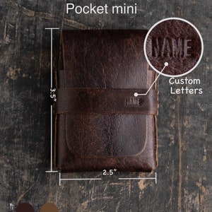 Men's Personalized Name Leather Wallet - Brown, Vegan Faux Leather, Multiple Slots - View #6