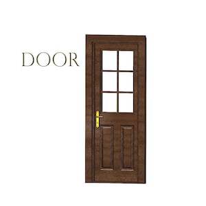 STL File Door With Door Handle , Printable STL file for 3d printers